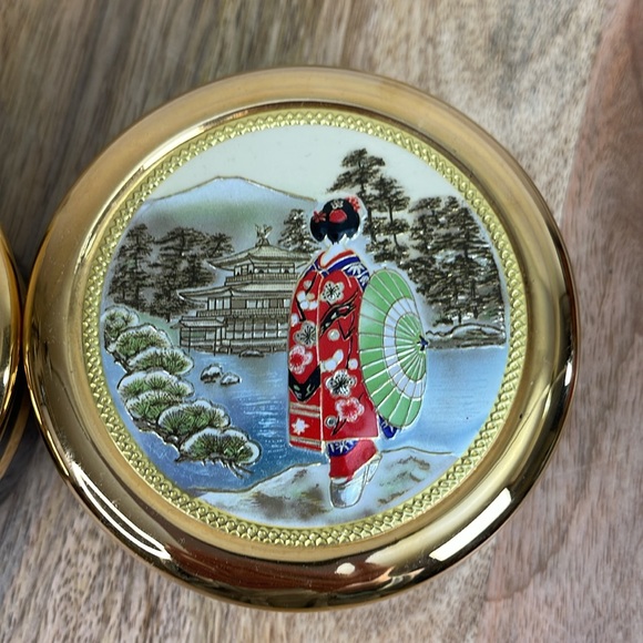 Chokin Artpiece Trinket Dishes With Lids-Set of 2 - Picture 8 of 8